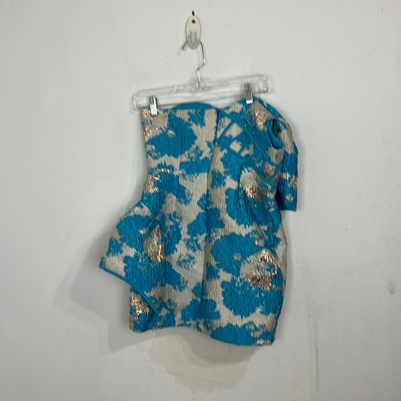 Bella Barnett One Shoulder metallic cocktail Dress - Picture 7 of 11